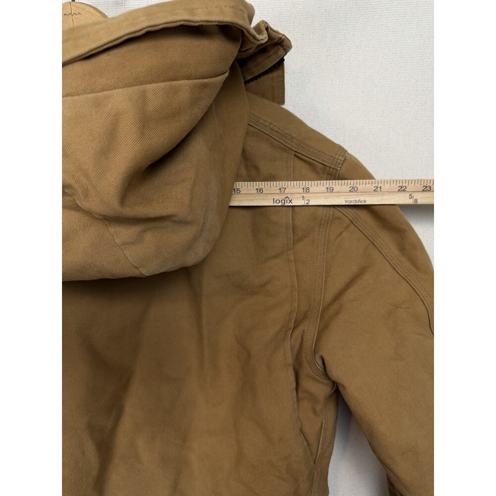 Vintage Carhartt Coat Jacket Brown Quilt Lined Hooded Men’s Size M Heavy Rugged - Picture 11 of 13